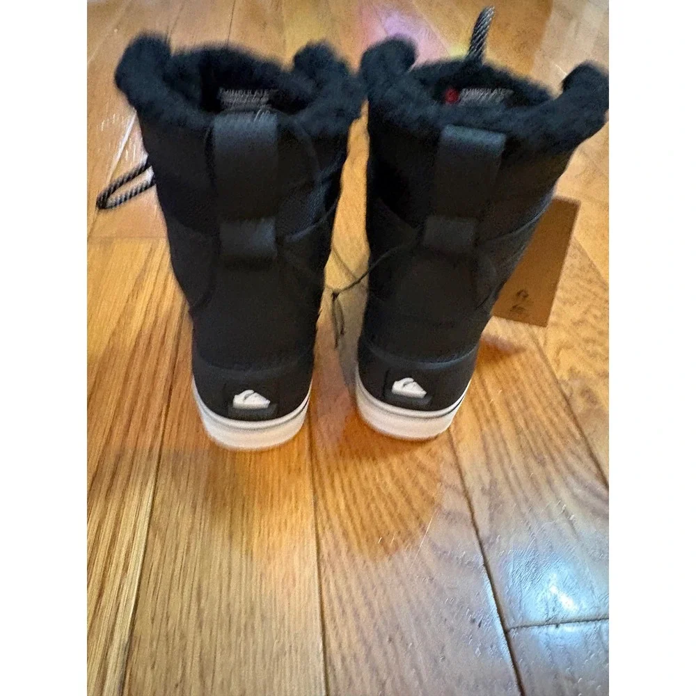 Quiksilver Kids Sub Zero Hi Black White Insulated‎ Winter Snow Boots Size 12 NEW